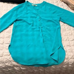 41 Hawthorn Aqua Button-Front Blouse